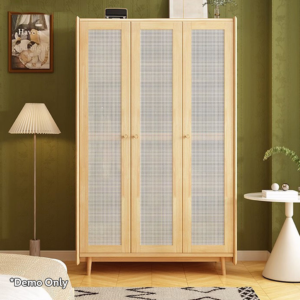 LUXORA 2 Doors/3 Doors/5 Doors Wardrobe Rattan-woven Cabinet Door