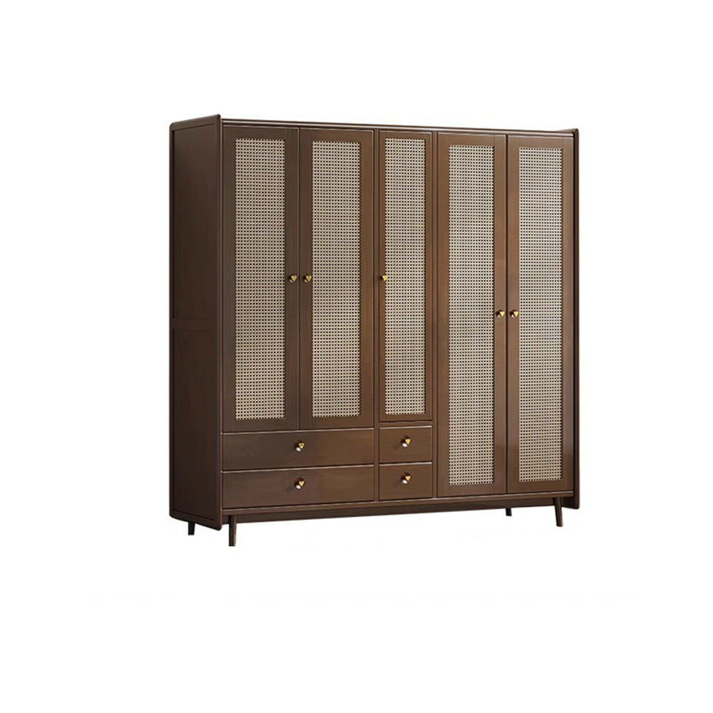 LUXORA 2 Doors/3 Doors/5 Doors Wardrobe Rattan-woven Cabinet Door